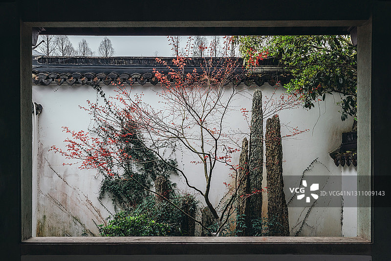 杭州西湖曲院江南园林景观图片素材