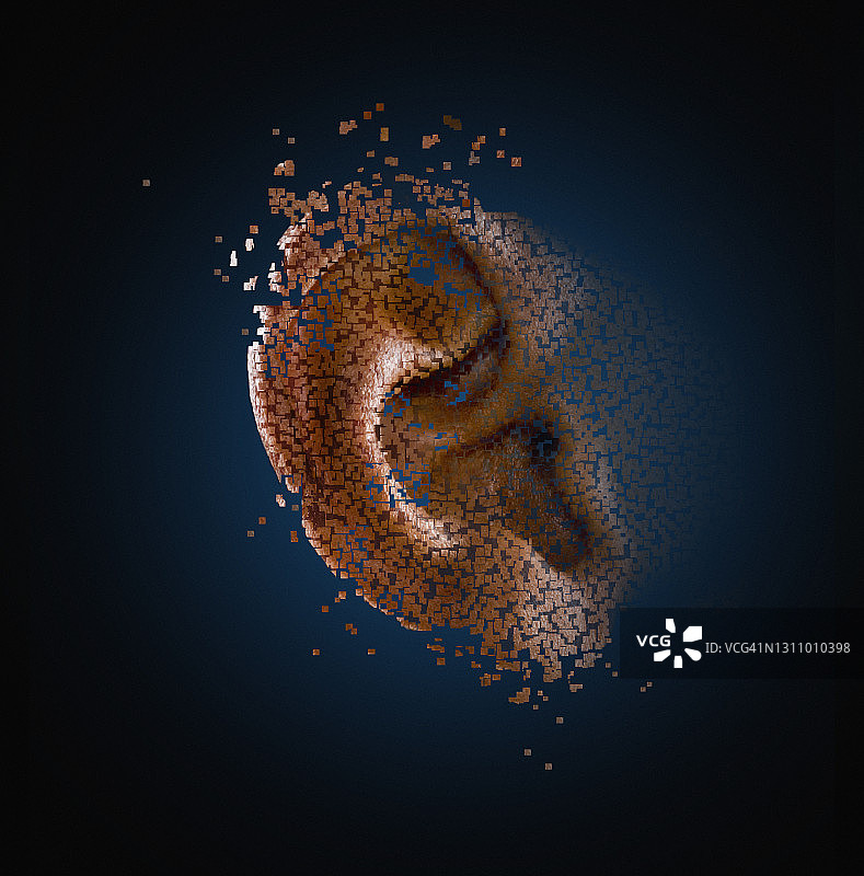 网络监听数字耳朵图片素材