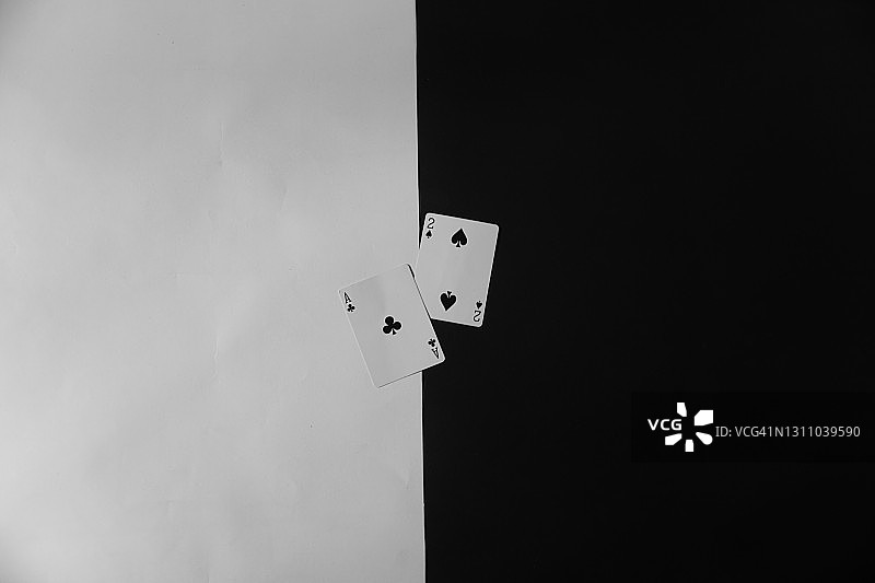 黑白扑克牌图片素材