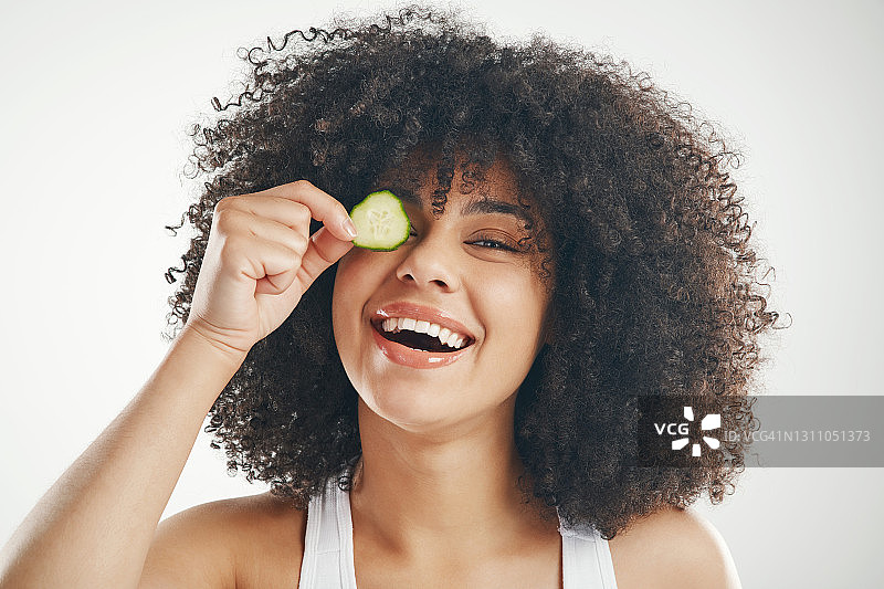 啊，感觉真清爽！图片素材