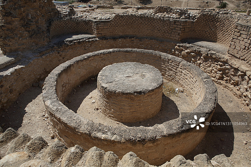 罗马浴场汗蒸房，哈斯蒙尼和希律王室冬宫遗址图片素材