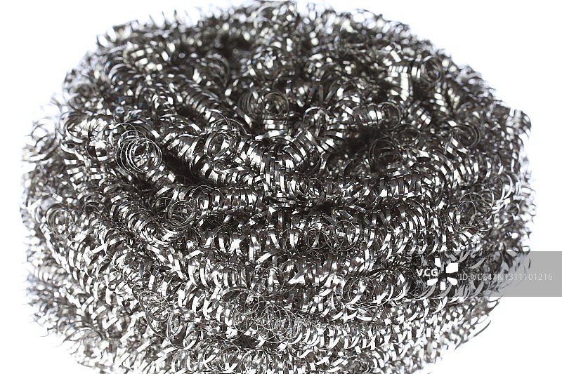 用作海洛因过滤器的钢丝清洁垫图片素材