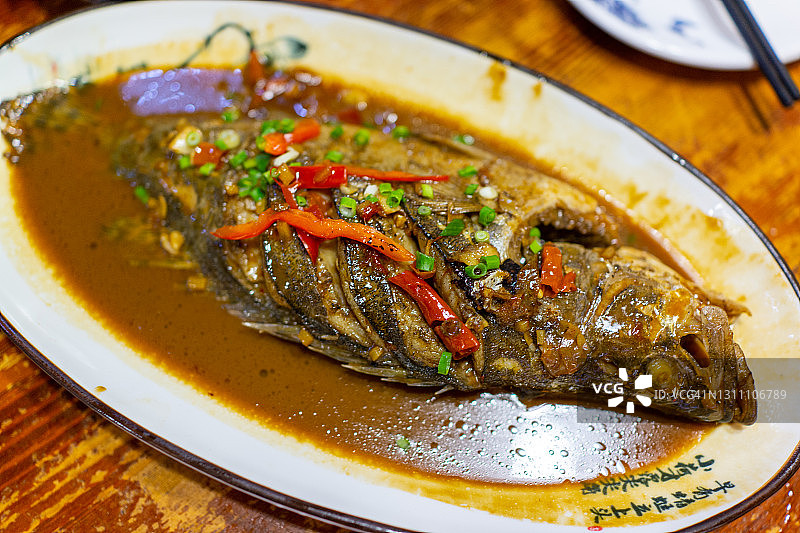 安徽传统红烧臭鳜鱼图片素材