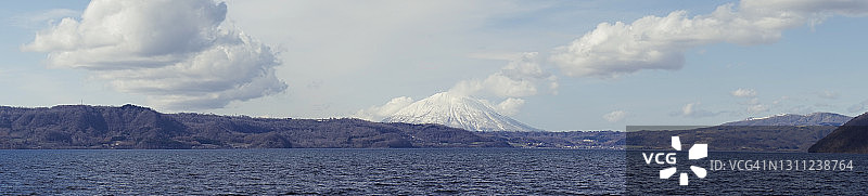 洞爷湖雪山风景图片素材