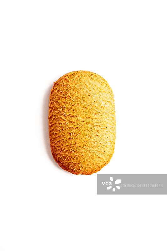 白色背景下的燕麦饼干图片素材