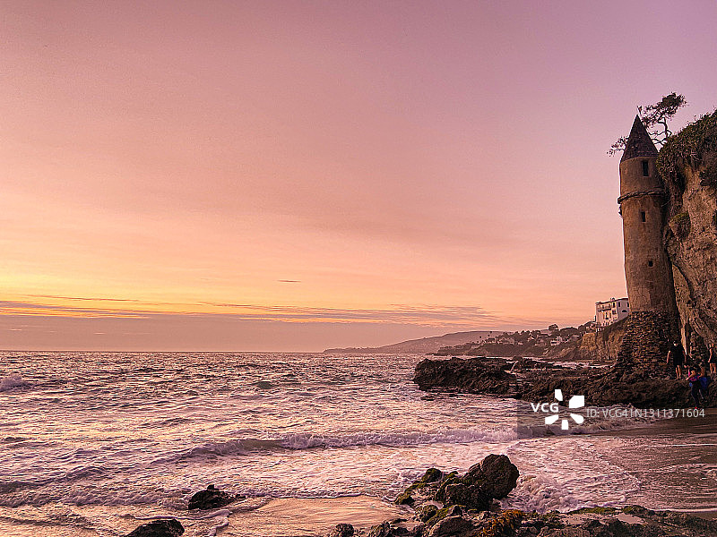 拉古纳海滩，海盗湾日落图片素材