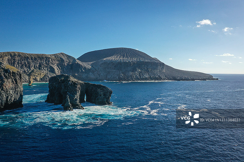 从上方俯瞰墨西哥索科罗岛图片素材