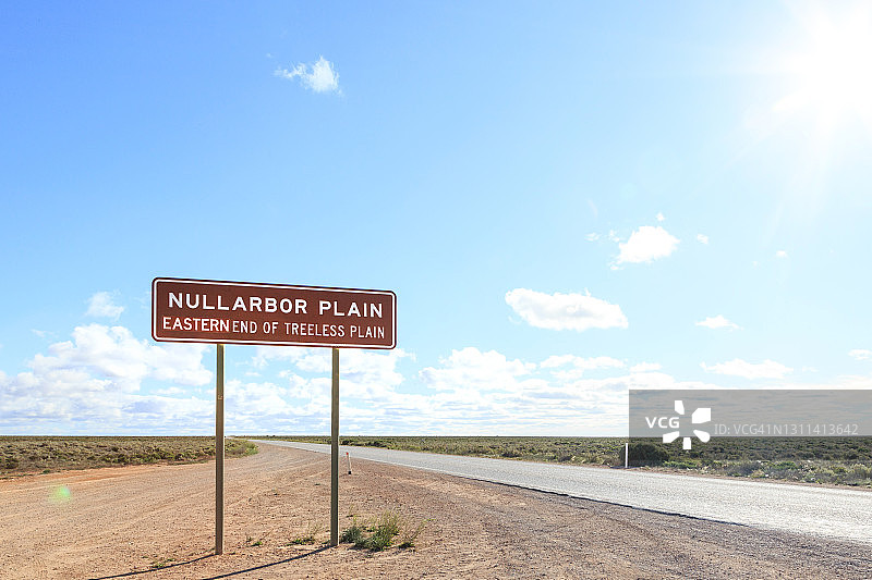 南澳大利亚州纳拉伯平原标志图片素材