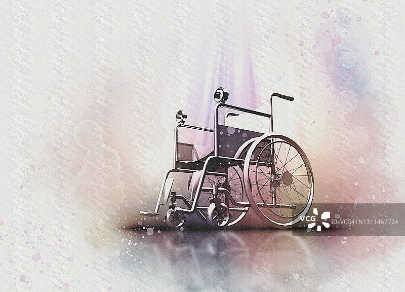 轮椅插画图片素材