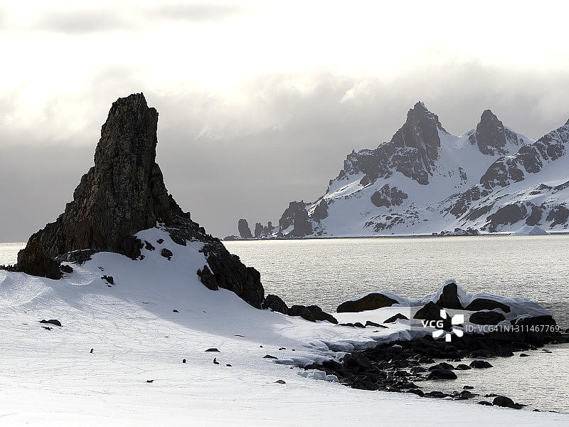 南极洲半月岛和利文斯顿岛图片素材