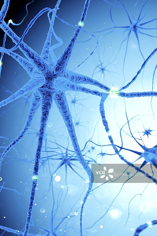 神经元或脑细胞的艺术作品图片素材