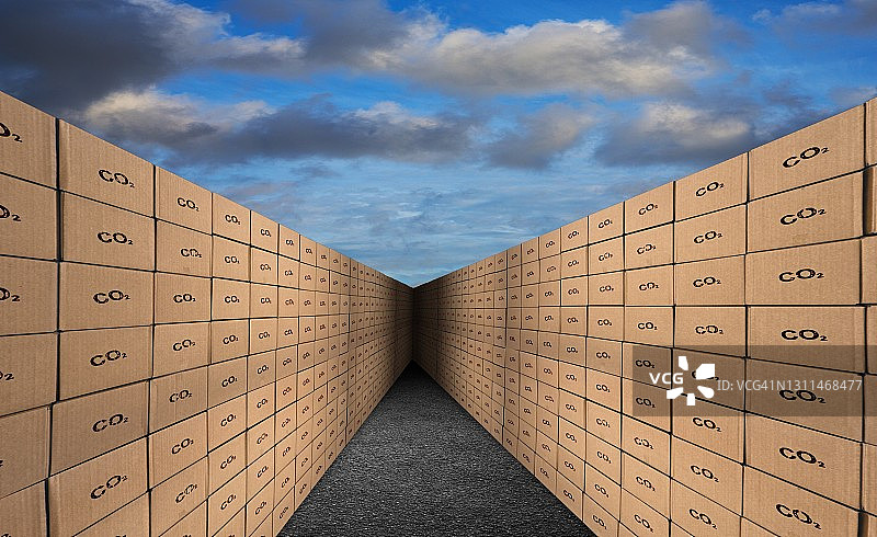 二氧化碳储存概念合成图像图片素材
