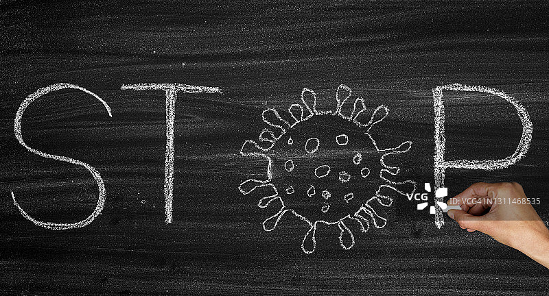 停止冠状病毒图片素材