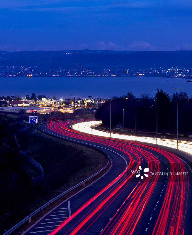 来自北爱尔兰安特里姆郡格兰戈姆利的M2贝尔法斯特图片素材