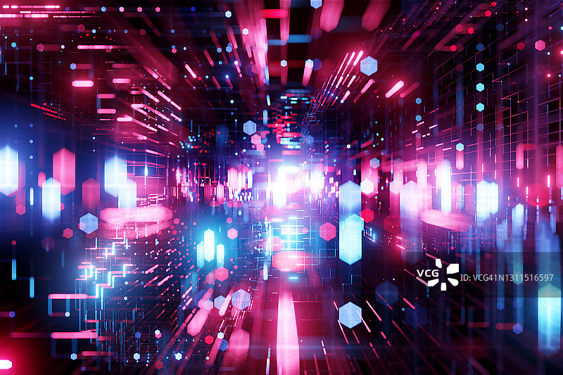 抽象发光结构图片素材