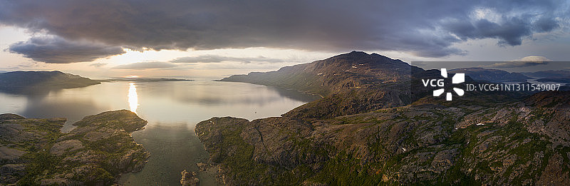 加拿大拉布拉多海岸鸟瞰图图片素材