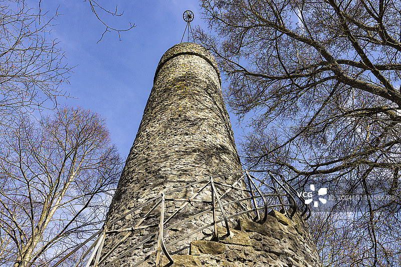 德国黑森州齐伦贝格：施雷肯贝格图尔姆观景塔图片素材