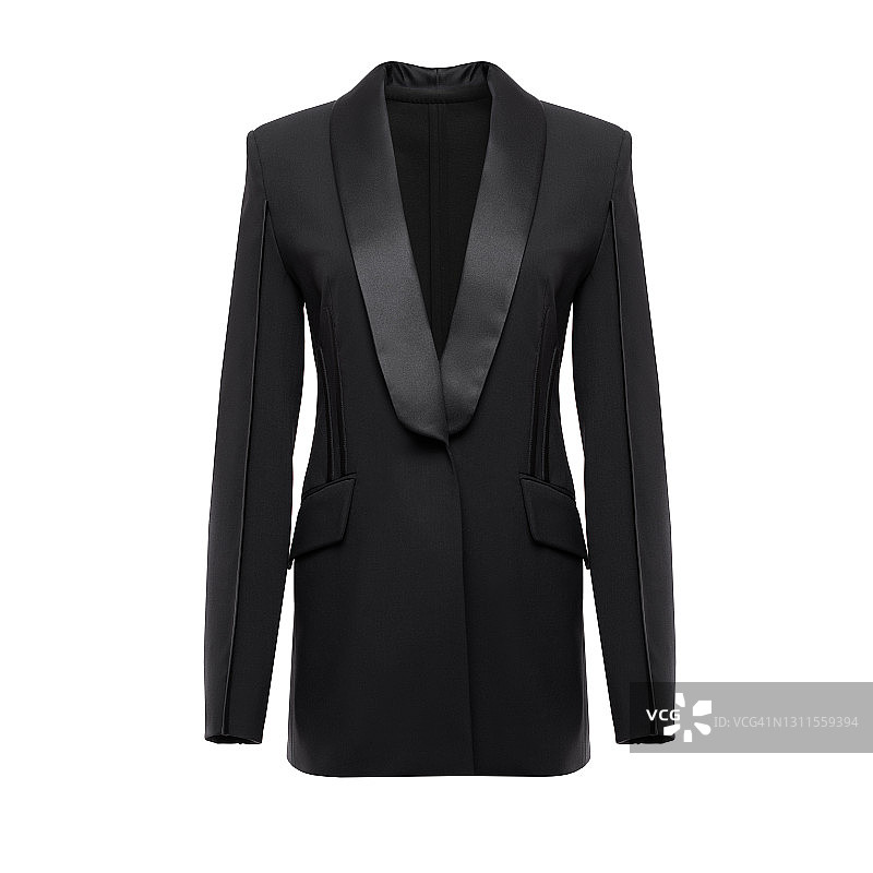 白色背景上的女士夹克，隐形人体模型图片素材