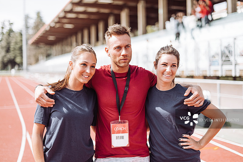 教练和运动员图片素材