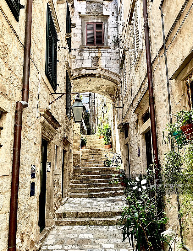 克罗地亚杜布罗夫尼克老城风光图片素材