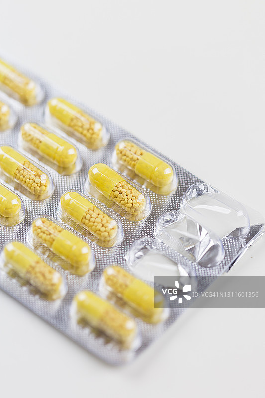 堆叠的泡罩包装药品图片素材