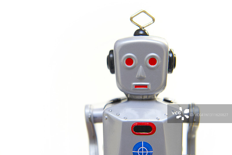 带复制空间的机器人特写图片素材