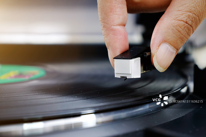 转盘黑胶唱片播放器图片素材