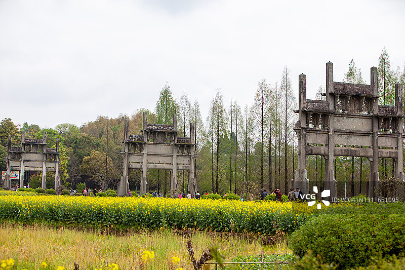 明代的唐樾牌坊图片素材
