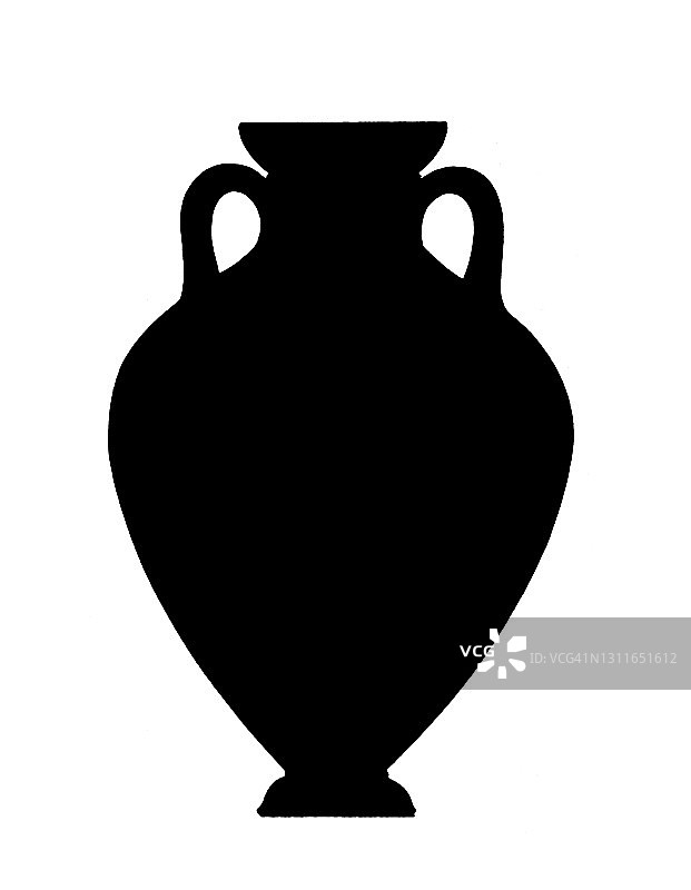 古希腊花瓶雕刻插图，古希腊陶器图片素材