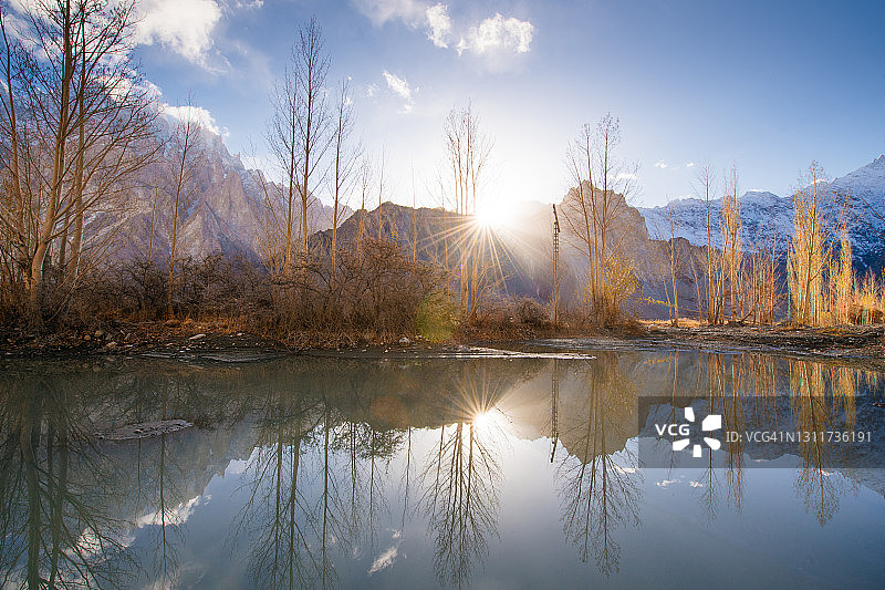 巴基斯坦雪山自然风光旅行图片素材
