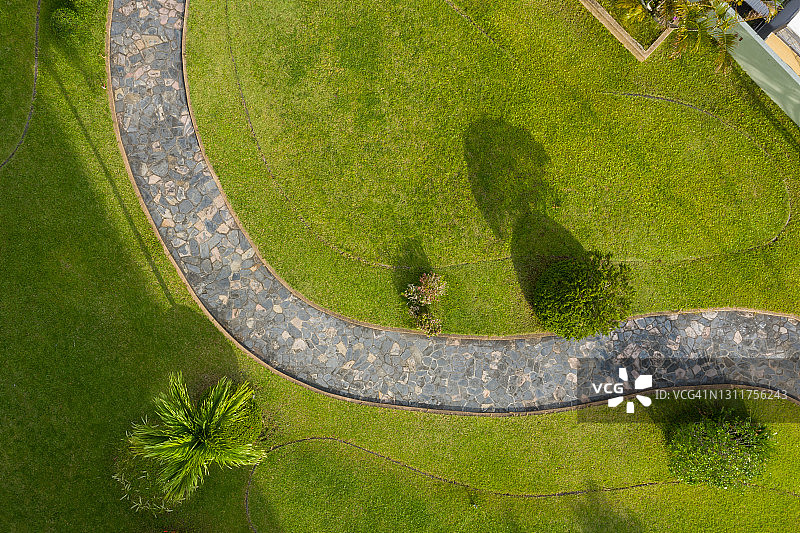 航拍小路图片素材