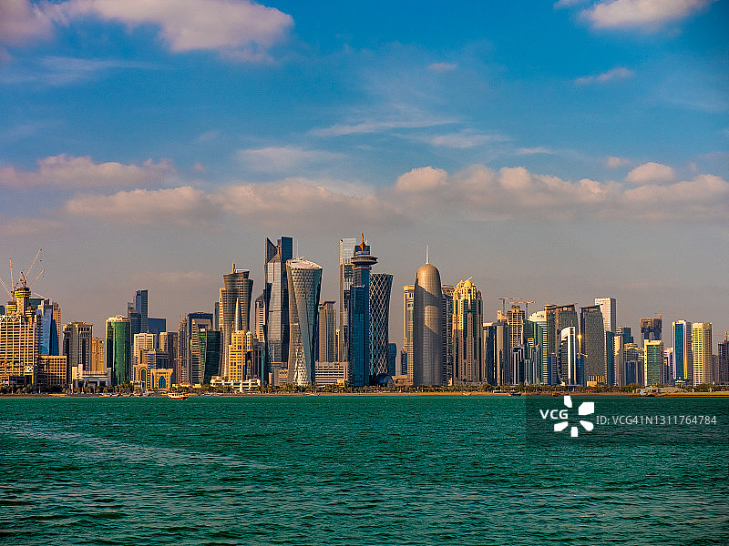 卡塔尔多哈时尚天际线景观图片素材