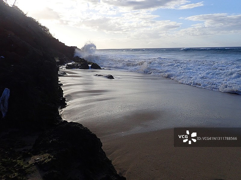 田园热带海滩日落图片素材