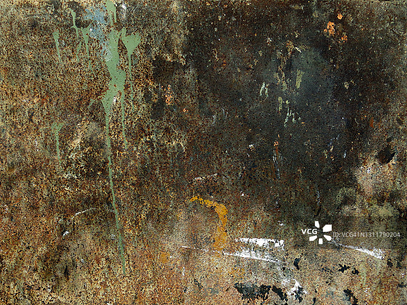 里约热内卢带油漆和自然铜绿的粗糙锈 metal 金属图片素材