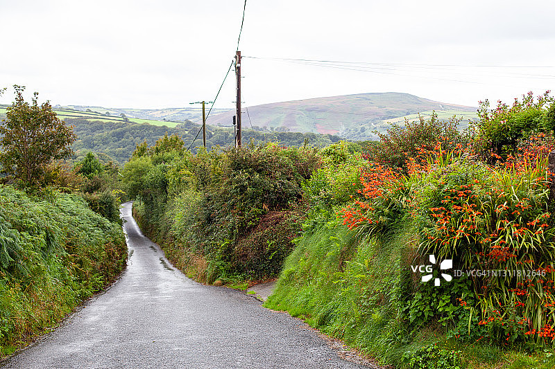 德文郡乡村公路图片素材