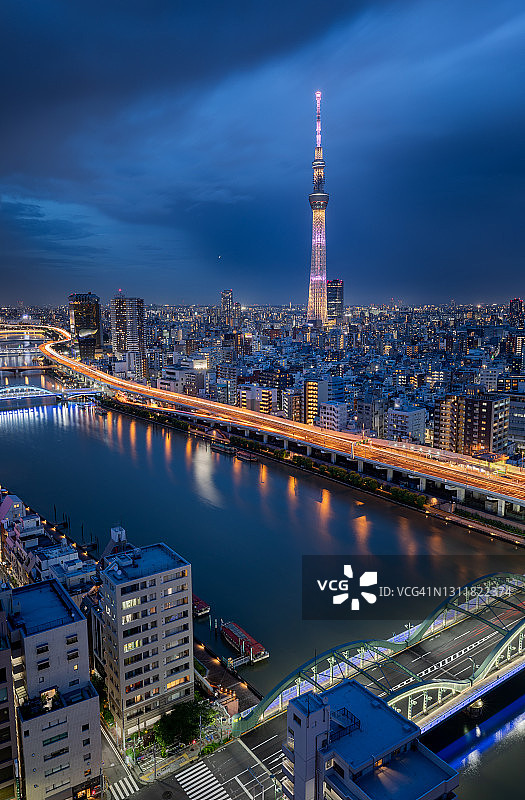 东京晴空塔全景图片素材