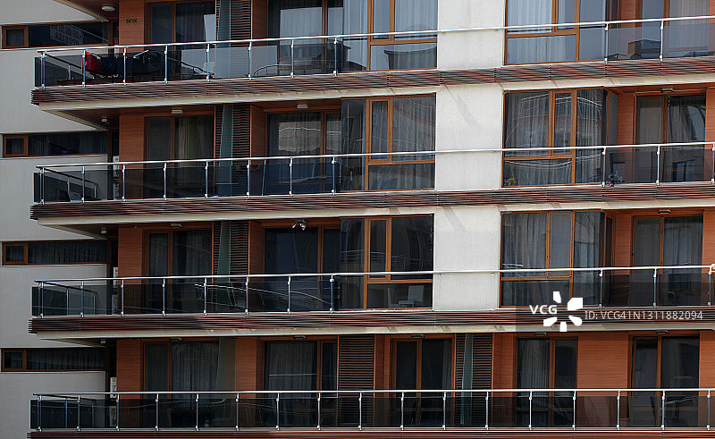 海滩现代酒店建筑群图片图片素材