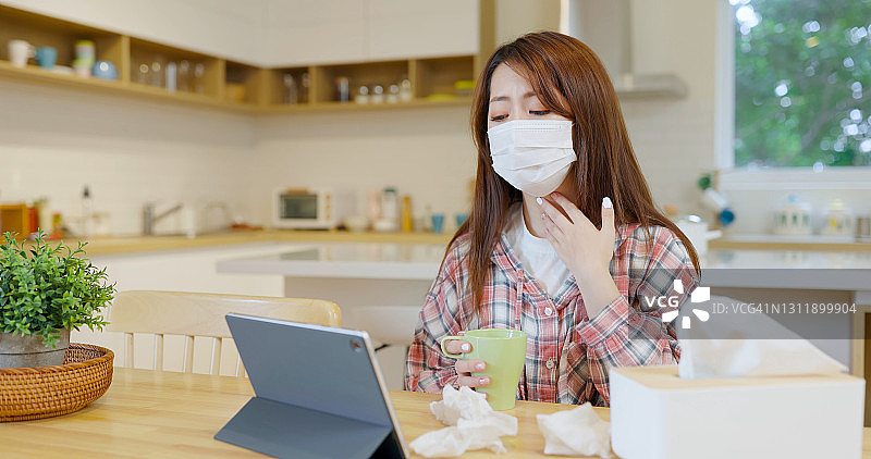 远程医疗概念：年轻女子图片素材