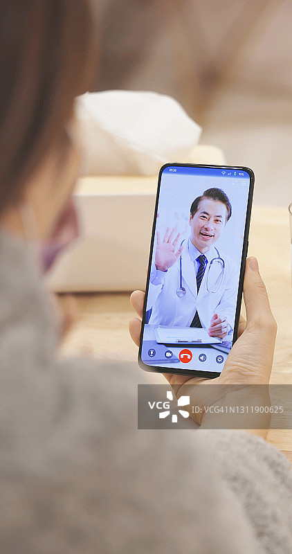智能手机远程医疗概念图片素材