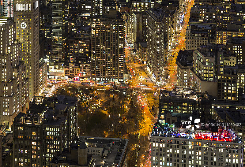 曼哈顿中城和熨斗大厦图片素材