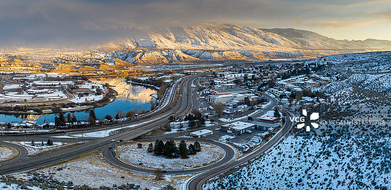 冬季卡姆卢普斯市航拍图6图片素材