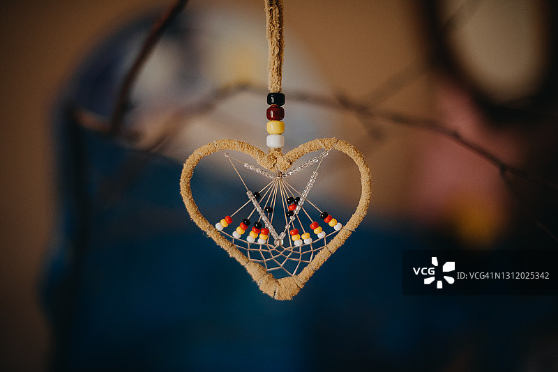 心形手工捕梦网图片素材