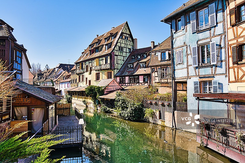 法国科尔马老城区的小威尼斯图片素材