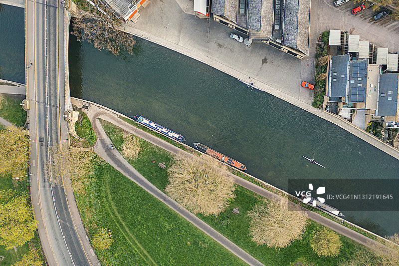 航拍河流图片素材