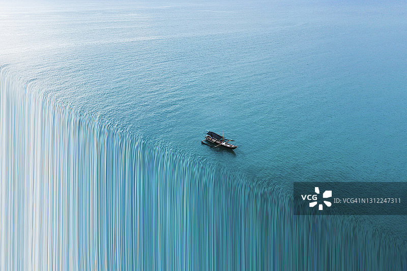 大海转变为条形码图案图片素材