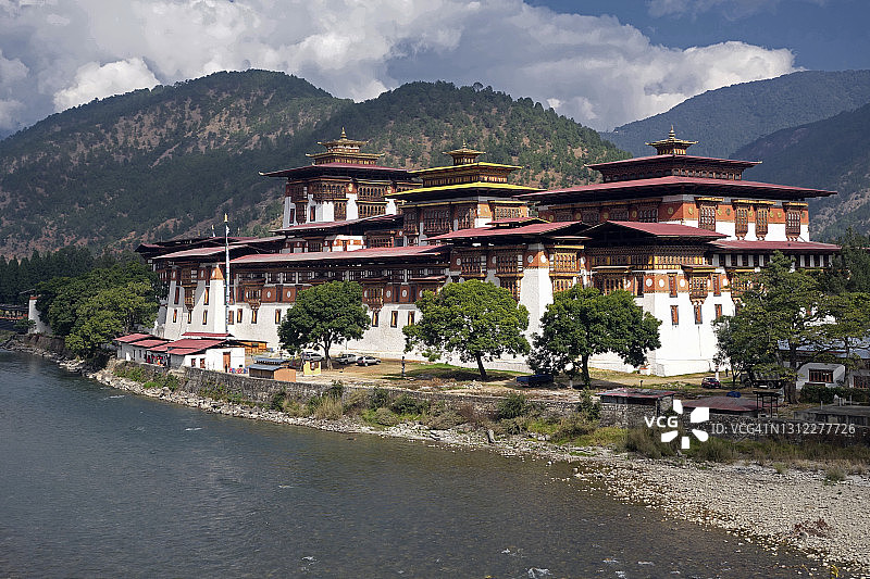 不丹普纳卡宗堡垒图片素材