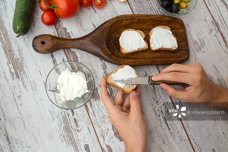 早餐黄油面包图片素材