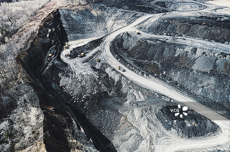 煤矿鸟瞰图图片素材