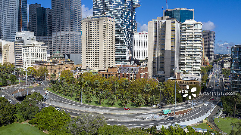 悉尼中央商务区无人机航拍图片素材