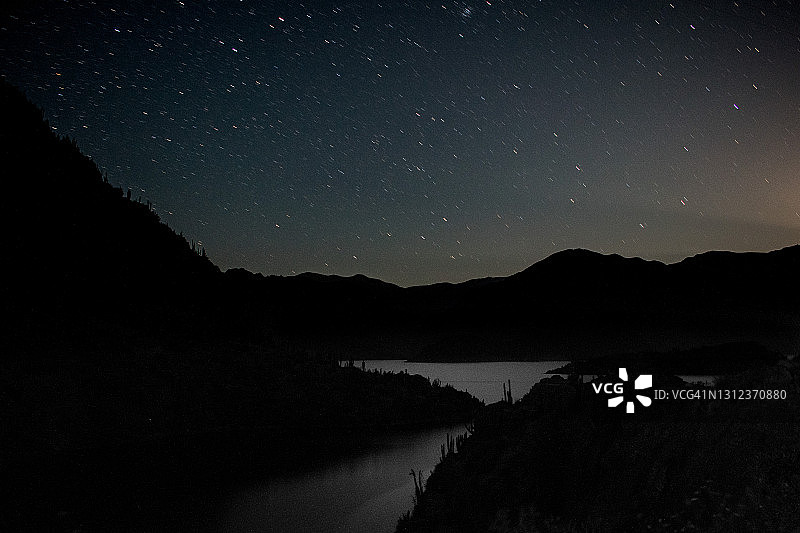 夜间水库图片素材